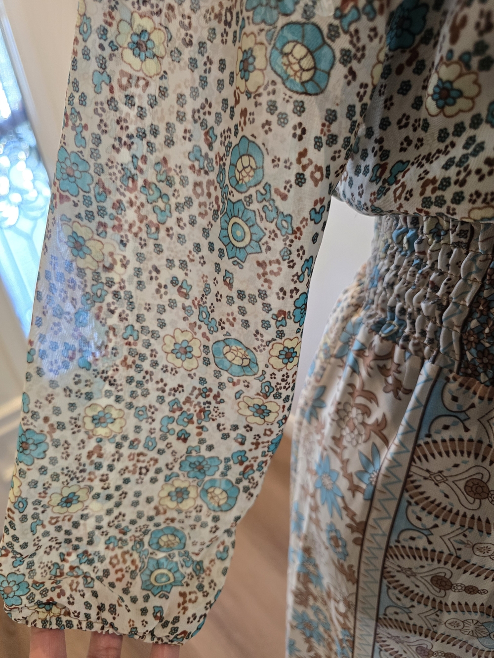 Bohemian Patchwork Floral Maxi Dress - Picture 6 of 9